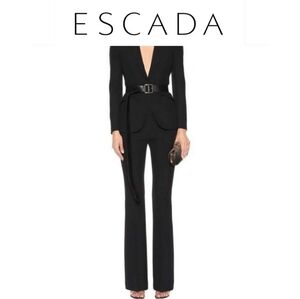 Escada black straight leg jean pants